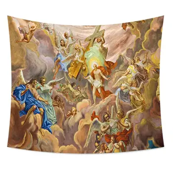 Kristaus kryžiaus tapisserie murale sienos kabo antklodė doek muur karšto pardavimo angelas sienos medžiaga