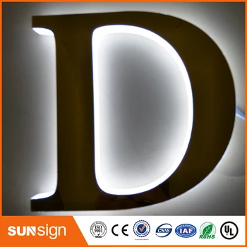 LED apšvietimas 3d akrilo plastiko abėcėlės raidė apšviesta raidės