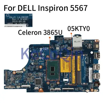 Skirtas DELL Inspiron 15 5567 5767 Core 3865U Sąsiuvinis Mainboard BAL21 LA-D802P KN-05KTY0 05KTY0 SR349 Nešiojamas Plokštė DDR4