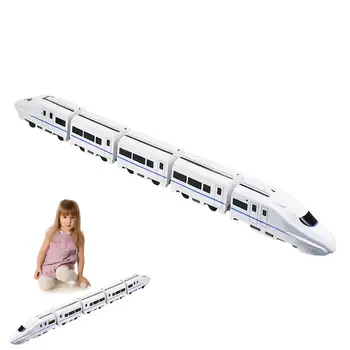 Elektrinis Traukinys Žaislas Su Mirksinčios Šviesos Modeliavimo ABS greitųjų Geležinkelių Modelis Žaislas Su Šviesos Ir Garsai Žaislas Automobilis greitųjų Geležinkelių
