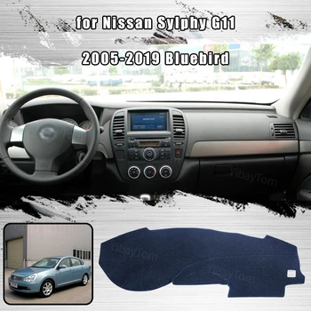 Automobilio prietaisų Skydelio Dangtelį Brūkšnys Kilimėlis Nissan Sylphy G11 2005-2019 Bluebird Auto neslidus Saulės Pavėsyje, Trinkelėmis Kilimas