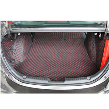 Aukštos kokybės kilimėliai! Pilnas komplektas automobilio bagažo skyriaus kilimėliai Mazda 3 2018-2014 sedanas vandeniui linijinių krovinių įkrovos kilimėliai kilimai Mazda 3 2016