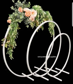 12pcs)30cm/55cm)Naujas stiliaus baltos spalvos vestuvinė etape apdaila apvalios formos metalo arch gėlių išdėstymas metalo stovas su1502
