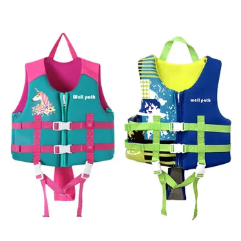 Vaikiškos gelbėjimosi liemenės reguliuojamas paplūdimio vaikų nešiojamų gyvenimo liemenės, plaukimo, plaukiojimas, banglentės ir plūdrumo liemenė 10-45kg