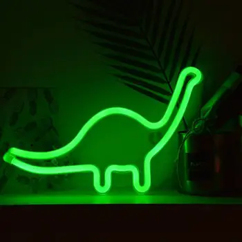 Dinozaurų Lempa Namų Dekoracijas Delfinų LED Neoninės Šviesos Namuose Kalėdų Vakarėlį Sienos Kabo Neoninis Ženklas Naktį Lempos Dovana Berniukams