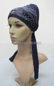H862 naujo stiliaus medvilnės jersey kepurės su kaklaraištis atgal hijab underscarf visiškai padengti vidinį skrybėlės