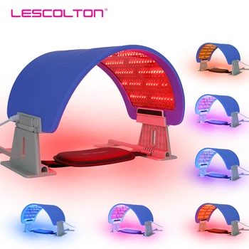 Lescolton LED Veido Kaukė, Veido Fotonų Šviesos Terapija Grožio Lempos Mašina, Odos Atjauninimas PDT Anti-Senėjimo Spuogų, Raukšlių Pašalinti