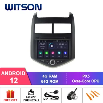 WITSON Android 12 CAR DVD GPS CHEVROLET AVEO SONIC Carplay Multimedia Stereo Auto Garso GPS Navigacijos IPS Ekraną Galvos Vienetas