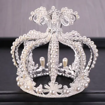 Europos ir Amerikos Pluošto kalnų krištolas Bridal Crown Princess Tiara Karūna Gimtadienio Karūna Gražus ir Blizga Karūna H9