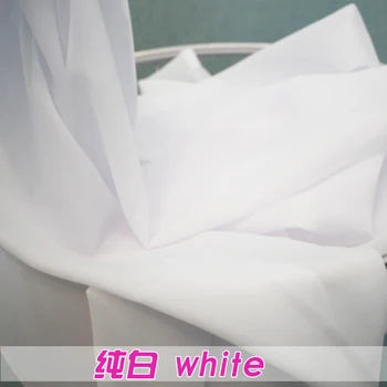 Baltos spalvos Šifono Audinio Vien Nuotakos Vestuvių Suknelė Gleivinės Audinio Sijonas 60