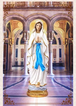 Didmeninė Krikščionių Religijos Katalikybe Prekių Mergelės Lourdes motina deivė Madonna statula Ornamentu