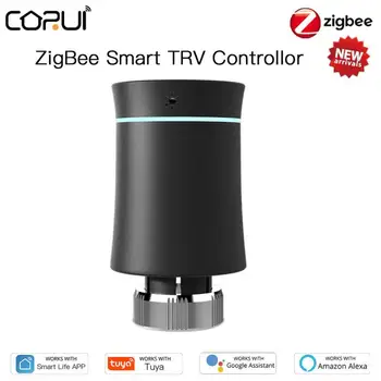 Tuya ZigBee3.0 Smart Radiatorių Pavara Vožtuvas Programuojami TRV Temperatūros Reguliatorius Balso Kontrolė Veikia su Alexa 