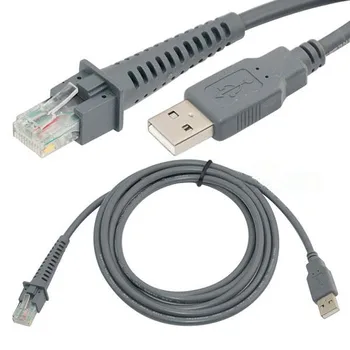 USB A male į RJ45 Kabelis 7ft 2M už Simbolis Barcode Scanner LS4278 LS2208 2208AP Generinių vaistų 12pcs/dešimtukas
