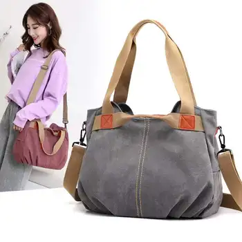 Drobės Krepšys Moterims 2021 Shopper Bag Dizaineris Rankinės Atsitiktinis 