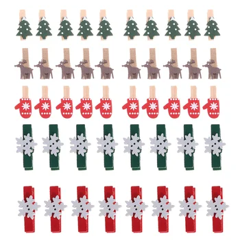 100 Vnt Medienos Clothespins Žavinga Clothespins Foto Įrašą Pastaba Įrašą Kalėdų Clothespins dėl Parduotuvė Namų Dekoras