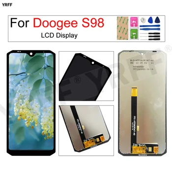 100% Originalus Nauji LCD Ekranai Doogee S98 LCD Ekranas+Touch Ekranas skaitmeninis keitiklis Asamblėjos Skydelio Pakeitimo