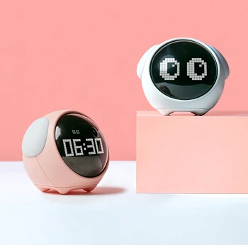 Mielas Išraiška Žadintuvas Naktiniai Balso Kontrolės Naktį Šviesos USB Mokamas Vaiko Atidėti Žadintuvo Vaikas Dovana Skaitmeninis LED Laikrodis