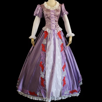 Filmo Princesė Rapunzel Cosplay Kostiumų Suaugusių Moterų Violetinė Šalis Suknelė Išgalvotas Karnavalas Kalėdų Kamuolys Suknelė