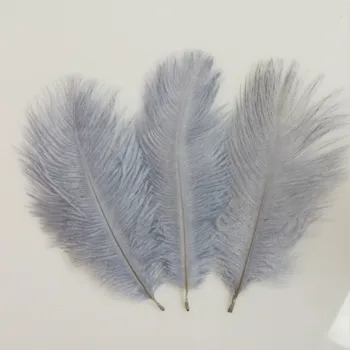 Švenčių dekoravimas 10vnt gražus pilkas stručio plunksnų 6-8 cm/15-20 cm didmeninės apdaila