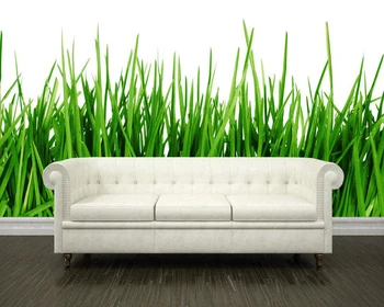 Šiuolaikinės foto tapetai, Žalia žolė arti, gamtos kraštovaizdžio, freskos gyvenimo kambario, miegamasis, sofa fono sienos PVC