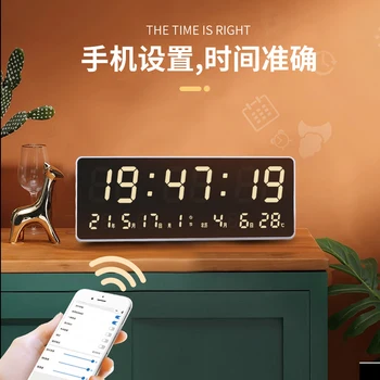 2022 Naujas Amžiną Kalendorių Elektroninis Laikrodis Sieninis Laikrodis Gyvenimo Kambario Sienos Žiūrėti Kalendorius Laikrodis Laikrodis Namo Sienos Žiūrėti