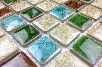 klasikinis elegantiškas, grakštus atsitiktinio dažymo keramikos mozaikos plytelės virtuvės backsplash dušas, valgomasis, miegamasis sienos plytelių