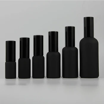 50pcs didmeninė 50 ml black frost tuščia stiklo losjonas siurblys butelis su juoda siurblys , 50ml balck kosmetikos pakuotės losjonas