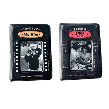 Retro Stiliaus Filmas Kpop Nuotraukų Albumą 40 Kišenėje Talpa Instax Mini Albumas užrašų knygelė Nuotraukų Žvaigždučių 3 colių Rinkti Knyga