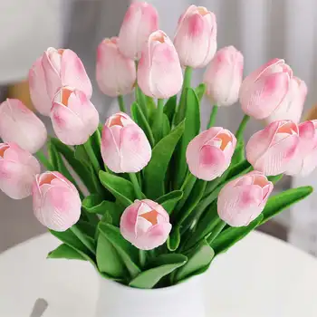 34cm Nekilnojamojo Touch PU Tulpės, Dirbtinės Gėlės Pigūs Netikrą Gėlės, Vestuvių Dekoravimas Gėlėmis artificiales decoracion