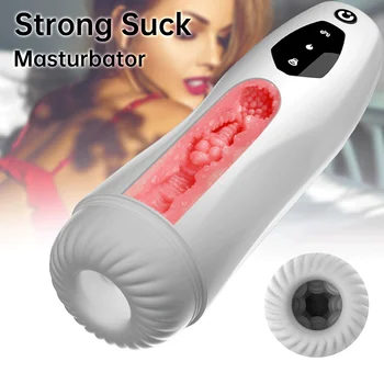 Automatinis Vibratorius Čiulpti Vyrų Masturbacija Taurės Nekilnojamojo Makšties Sekso Žaislai Smart Šildomos Vibratorius Suaugusiųjų Žaislai