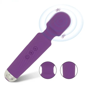 Belaidis Vibratorius USB Įkrovimo Massager Sekso Žaislai Moteris Masturbator Siliconen Erotika AV Magic Wand Klitorio Stimuliatorius