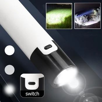 Nešiojamų Mini LED Žibintuvėlis Smart USB Įkrovimo Galios Banko Pagalbos Žibinto Lempa, Lauko Kempingas, Žygiai, Žvejyba 2023 Naujas