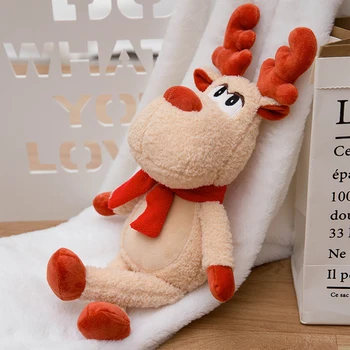 Kalėdos Briedžių Pliušinis Žaislas Ornamentu Jokio blukimo ir Geros Elastingumą Tinka Namų Biurui Miegamojo Puošmena PR Pardavimas