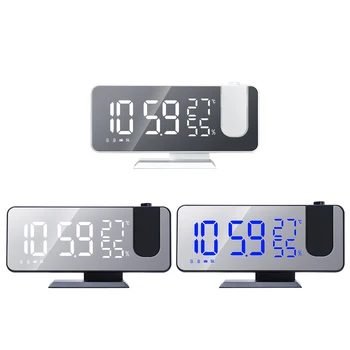 LED Skaitmeninis Laikrodis-Žadintuvas Žiūrėti Lentelėje Elektroninių Darbalaukio Laikrodžius, USB, FM Radijas Laiko Projektorius Atidėjimo Funkcija Laikrodis Namų Puošybai
