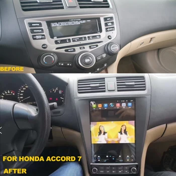 Tesla Ekrano Automobilio Multimedijos Vaizdo Grotuvas GPS Honda Accord 7 2003-2008 m. 2din Radijo Navigacijos Stereo Belaidžio CarPlay 8+128GB