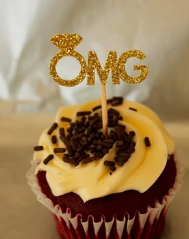 blizgučiai aukso OMG vestuvių cupcake Rėžtuvės nuotaka baby shower gimtadienio tortas, papuošimai, maisto atsargų kirtikliai
