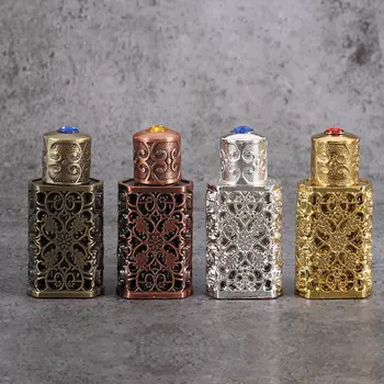 3 ml Antiqued Metalo Kvepalų Buteliuko Arabų Stiliaus Eterinių Aliejų Buteliuką Konteinerių Lydinio Royal Butelis Vestuvių Dekoravimo, Dovanų, Kelionės