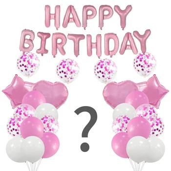 Rožinis gimtadienis apdaila oro balionas, paleistas į laisvę kartu skaitmeninis pirmojo gimtadienio balionas nustatyti kūdikių dušas, vestuvės