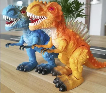 Vaikų elektros dinozaurų žaislai fluorescentinė garso modeliavimas gyvūnų plastikiniai modelis žaislas
