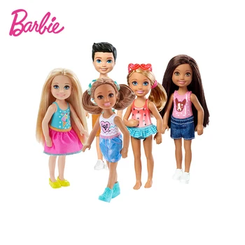 Barbie Originalo Animacinių filmų Lėlės, Žaislai, Vaikas Gana Mažai Kelly Lėlės Rinkinys Mergaitėms Kawaii Anime Cosplay Žaislas, Dovanos su Kelionių Priedai