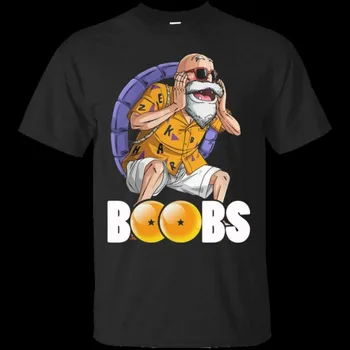 Vasaros Marškinėliai Master Roshi Boobs T-Shirt Juokingi vyriški Marškinėliai trumpomis Rankovėmis S-3XL