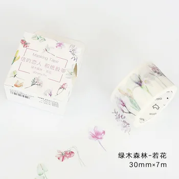 3cm 7m 1 Vnt Natūralių Augalų Dizaino tau gėlę Stiliaus Washi Tape 