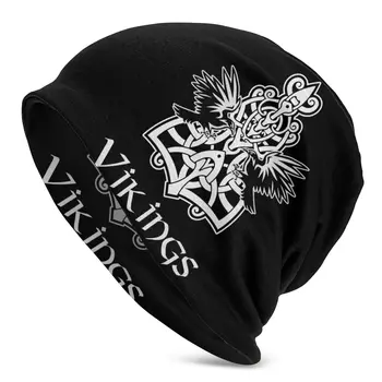 Variklio dangčio Skrybėlės nuo saulės Suaugusiųjų Vyrų Megzti Skrybėlę Vikingai Runos Vikingai bžūp Grafinis Kietas Unisex R339 Skullies Beanies Kepurės