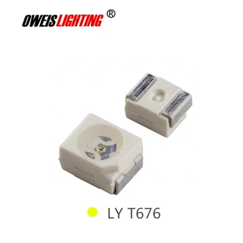 10VNT LY T676 LYT676 3528 GELTONA SMD LED PLCC-2 587-591NM 267.5 mcd 20mA 2.2 v ( LY T676-S1T1-26-Z )