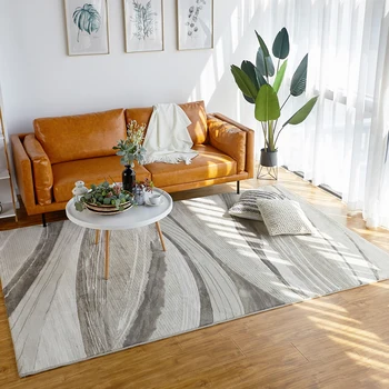 Didelio dydžio, modernaus stiliaus abstraktus geometrinis kambarį kilimas , natūralios medienos spalva office kambaryje kiliminė danga, namo apdaila grindų kilimėlis