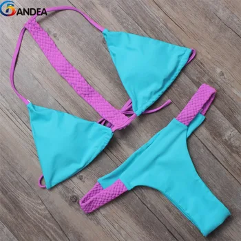 BANDEA kratinys seksualus bikini maudymosi kostiumėlis brazilijos bikini prekės apynasrio bikini thong kelnaitės nėrimo plaukimo kostiumas moterims HA906
