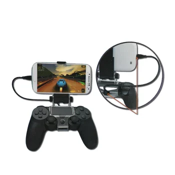 Mobiliojo Telefono Stovas PS4 Slim PRO Valdytojas Mount rankenos PlayStation 4 Gamepad Įrašą Turėtojas Su OTG Kabelis