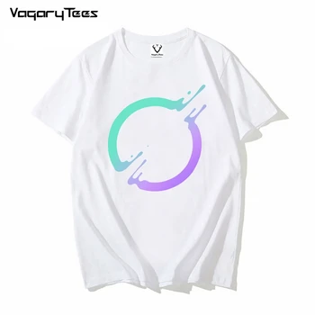 VagaryTees Vasaros Vyrų Mados Skysčio Ratas Atspausdintas T-Shirt Ulzzang Estetinės Geometrinis Dizainas Viršūnes marškinėlius unisex streetwear