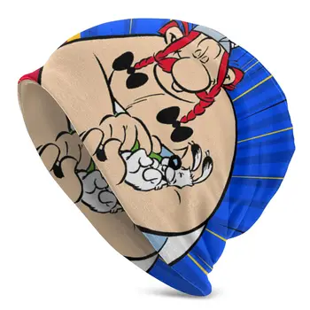 Asteriksas Obelix Beanies Puloveris Dangtelis Patogus , Suaugusiųjų Vyrų Moteris Megzti Skrybėlę