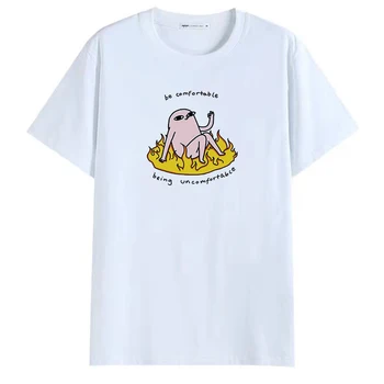Harajuku Stiliaus Lėlės T-Shirt Juokinga Spausdinti Tee Marškinėliai Moterims 90-ųjų Drabužius Ponios Grafinis Tee Viršuje korėjos Stiliaus Marškinėlius Moteris